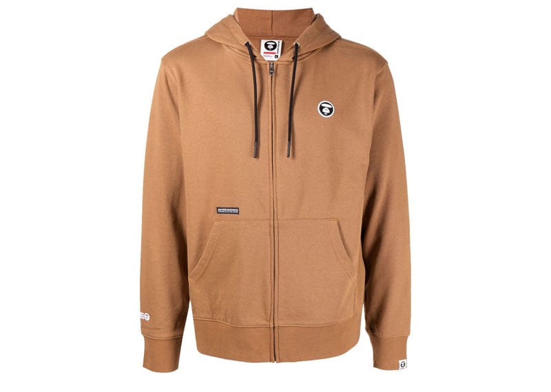 AAPE Brown Zip Up Hoodie