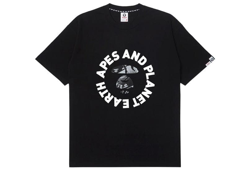 Aape By A Bathing Ape 3M Camo Planet Earth T-Shirt 'Black'