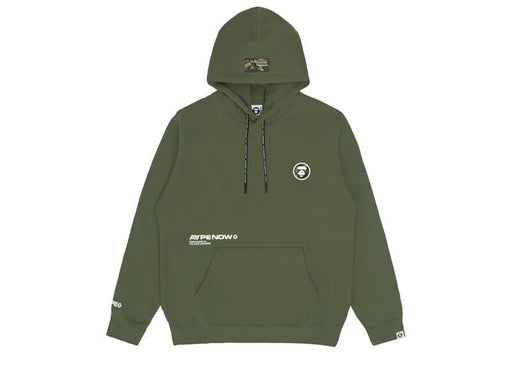 AAPE By A Bathing Ape Badge Logo Hoodie khaki