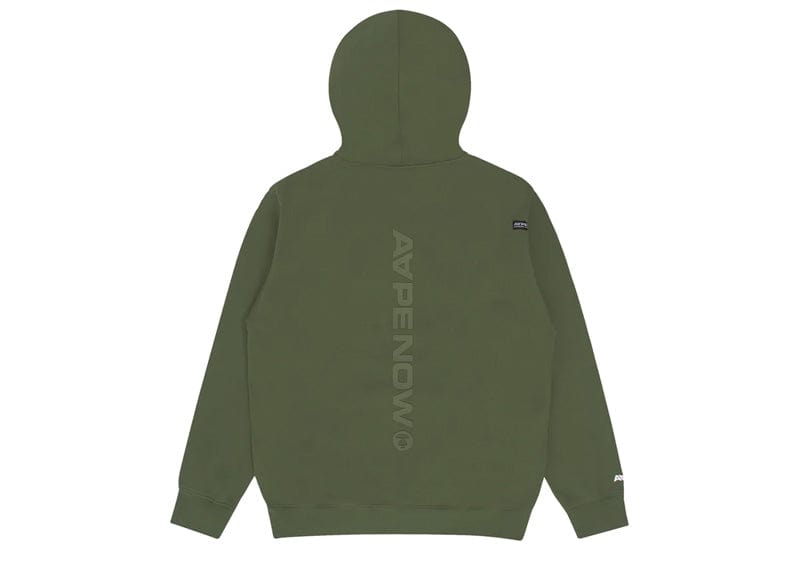 AAPE By A Bathing Ape Badge Logo Hoodie khaki