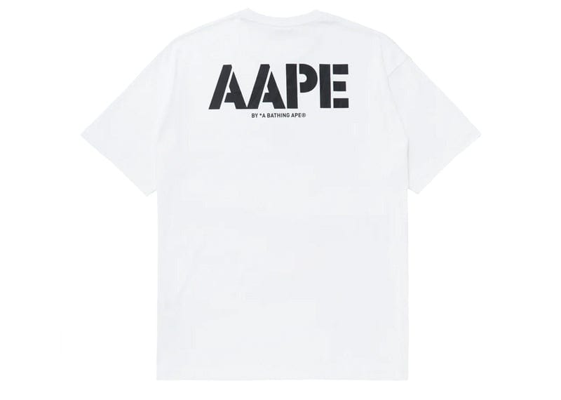 AAPE BY *A BATHING APE® logo-print cotton T-shirt White