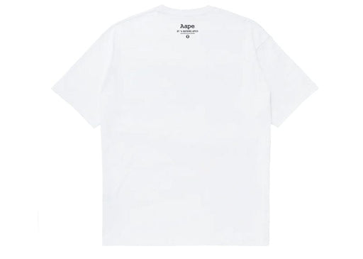 AAPE by A Bathing Ape White Moonface T-Shirt Reflective