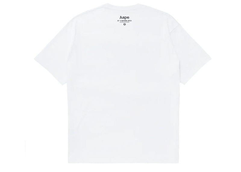 AAPE by A Bathing Ape White Moonface T-Shirt Reflective