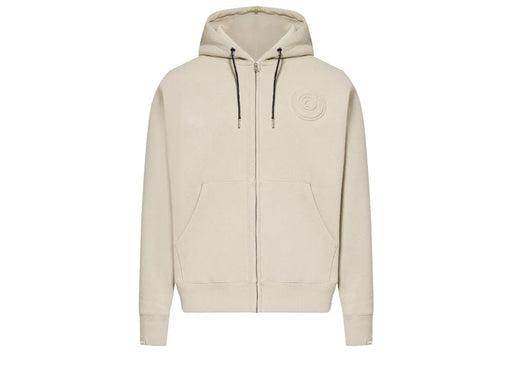 AAPE Ivory Grey Aape Zip Up Sweater