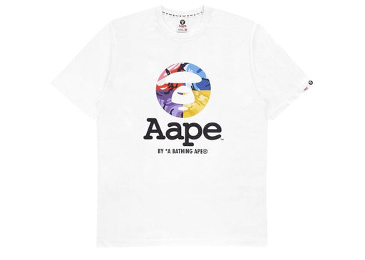 AAPE MULTI CAMO MOON FACE TEE WHITE