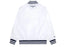 Aape White Brand Patch Relaxed Fit Shell Varsity Jacket