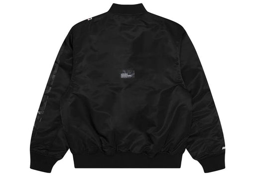 AAPE Logo Patch Zip-Up Bomber Jacket - Black