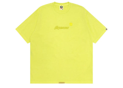 AAPE NOW Embroidered Logo-Print Tee Yellow