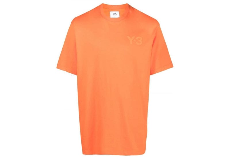 Y-3 Logo-Print Cotton T-Shirt Orange