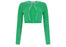 Alexander Wang Jacquard Logo Cardigan In Stretch Knit "Green"