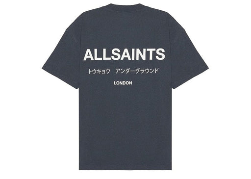 AllSaints Underground Oversized Crew Neck T-Shirt Universe Blue