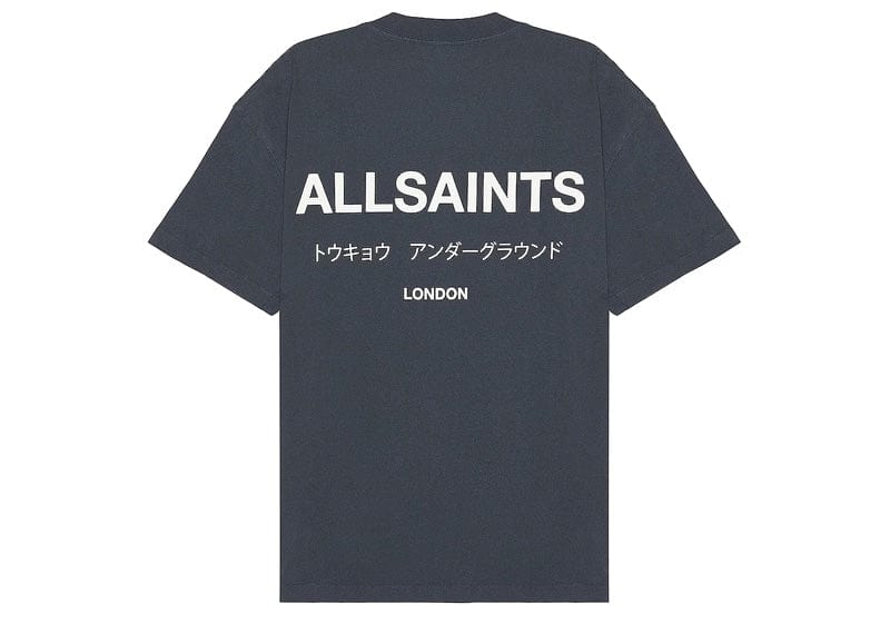 AllSaints Underground Oversized Crew Neck T-Shirt Universe Blue