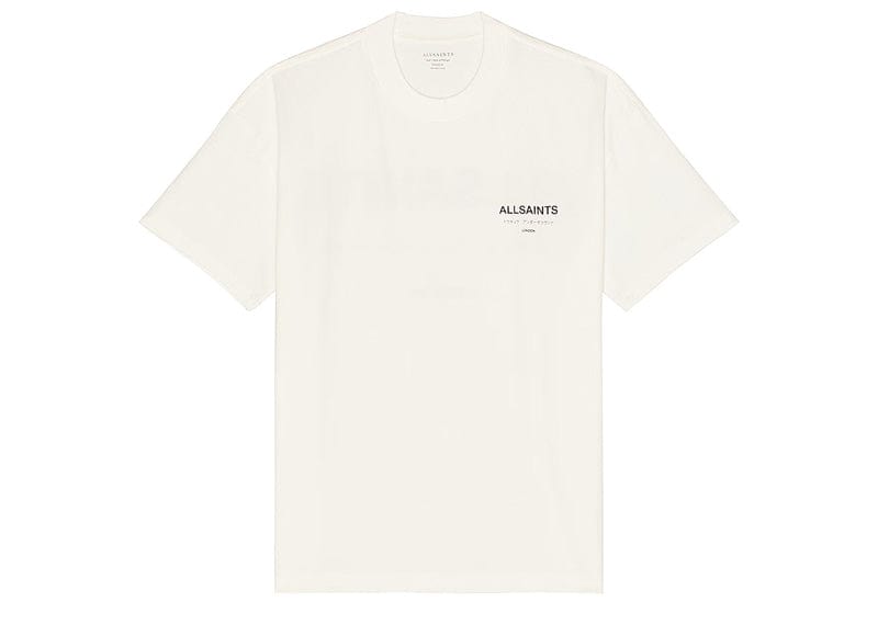 AllSaints Underground Oversized Crew T-Shirt Ashen White