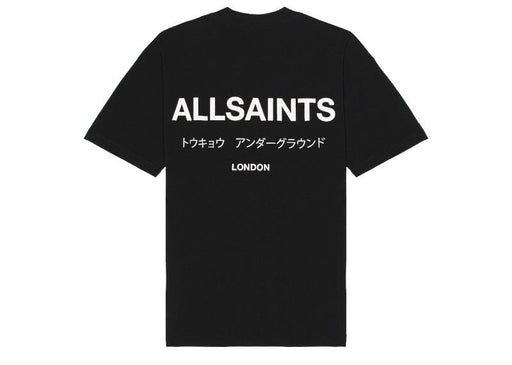 AllSaints Underground Oversized Crew T-Shirt Jet Black