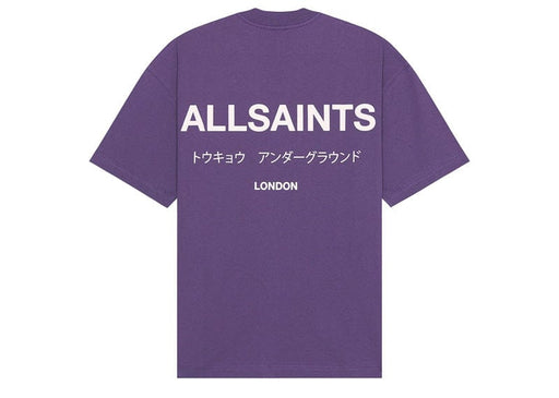 AllSaints Underground Oversized Crew T-Shirt Lapis Purple