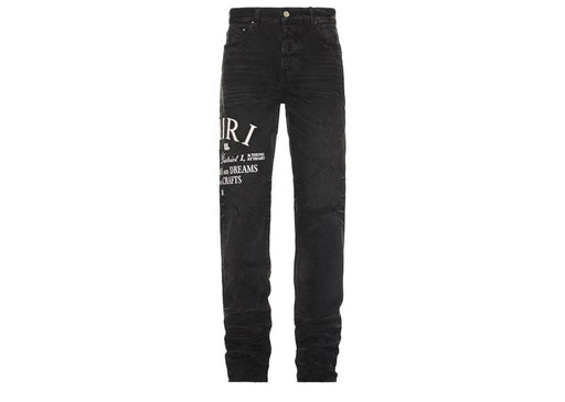 AMIRI Arts District Straight Jeans 'Faded Black'