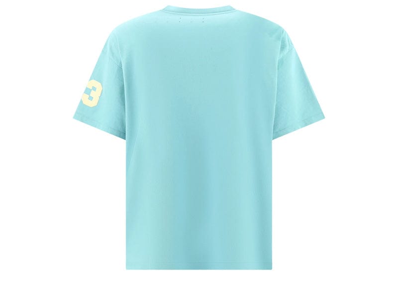 AMIRI FLOCKED HOCKEY SKATER T-SHIRT AQUA