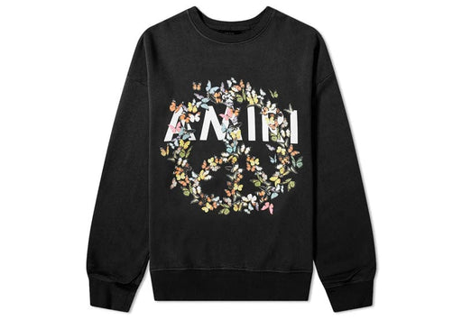 Amiri Peace Butterfly Crew Sweat Black