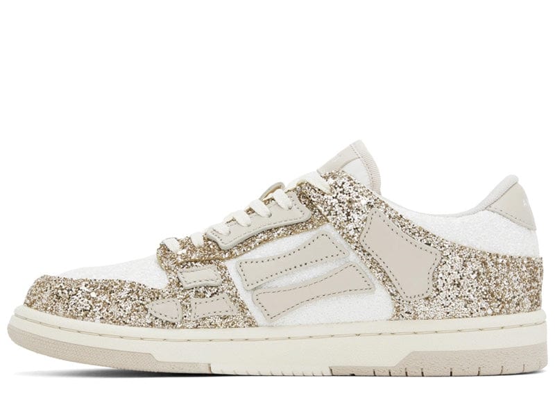 AMIRI Skel Top Low Glitter White Gold