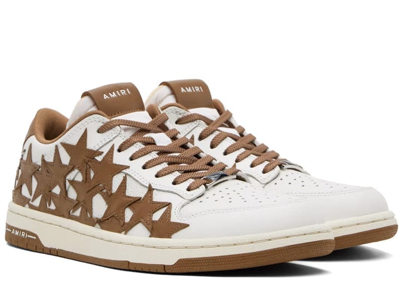 Amiri Stars Low White Brown