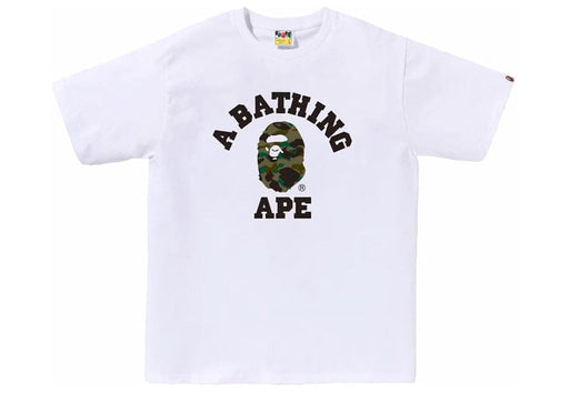 BAPE 1st Camo College T-Shirt White/Green