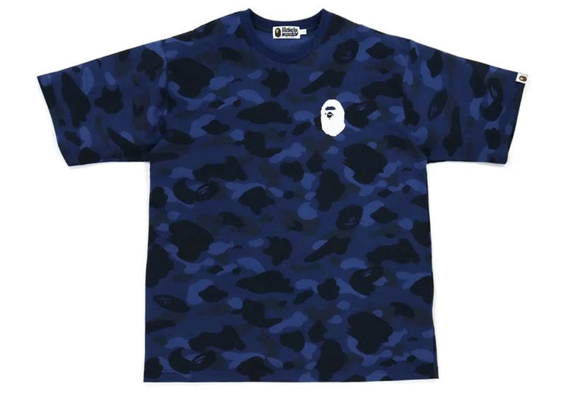 Bape Color Camo Ape Head Tee Blue