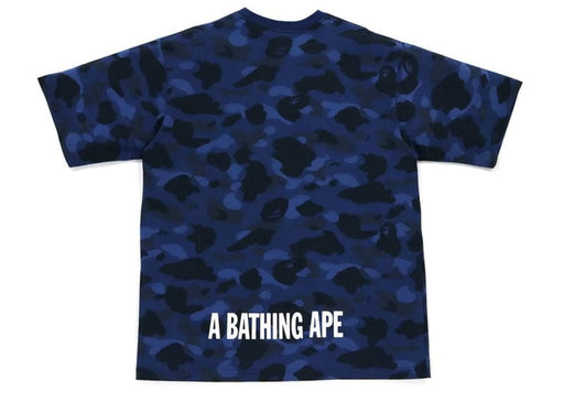 Bape Color Camo Ape Head Tee Blue