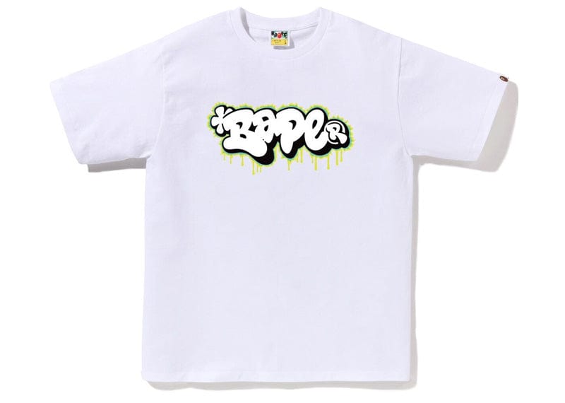 BAPE Graffiti Logo Tee White