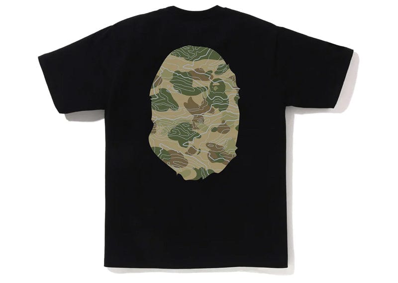 BAPE Layered Line Camo Big Ape Head Tee Black/Beige