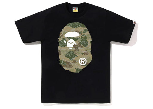 BAPE Layered Line Camo Big Ape Head Tee Black/Beige