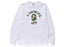 BAPE Liquid Camo College L/S Tee White