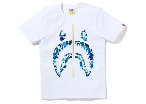 BAPE Women's ABC Camo Shark Tee White Blue