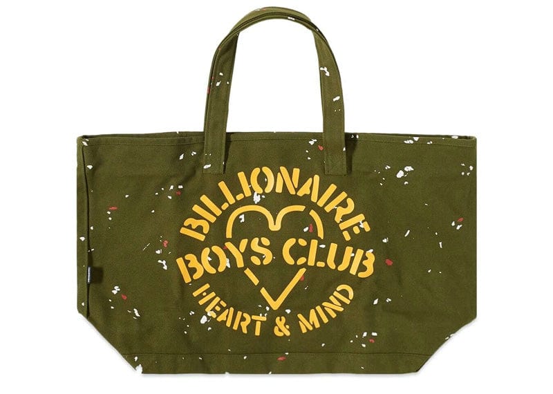 Billionaire Boys Club Men's Heart & Mind Stencil Tote Bag in Olive