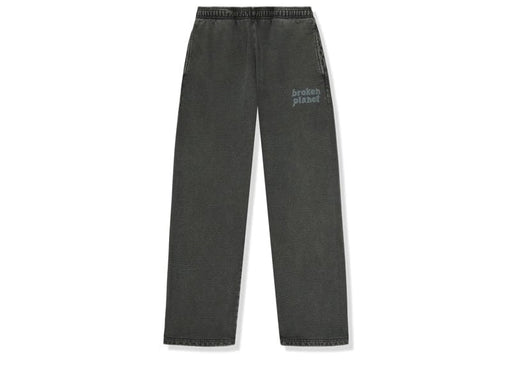 Broken Planet Basics Straight Leg Sweatpants Washed Soot Black