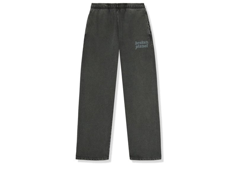 Broken Planet Basics Straight Leg Sweatpants Washed Soot Black