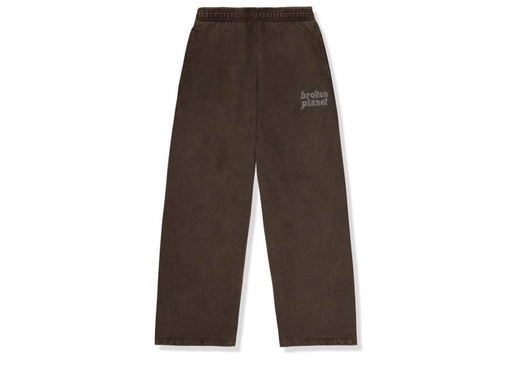 Broken Planet Basics Wide Leg Sweatpants Washed Mocha Brown