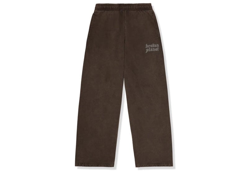 Broken Planet Basics Wide Leg Sweatpants Washed Mocha Brown