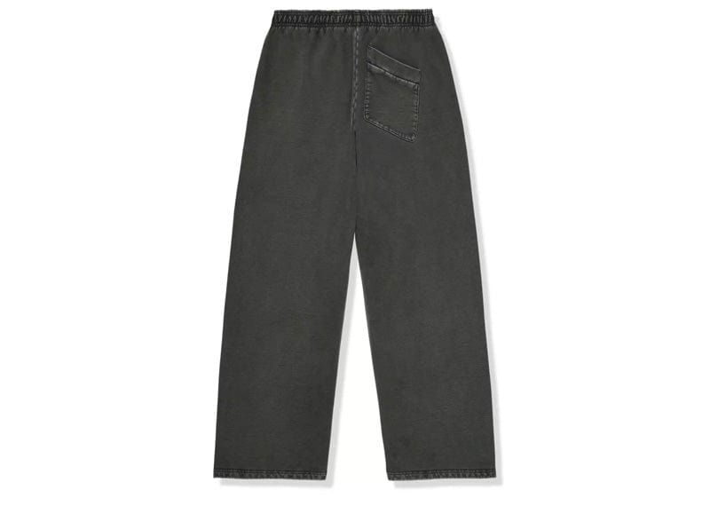 Broken Planet Basics Wide Leg Sweatpants Washed Soot Black