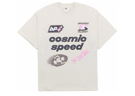 Broken Planet Cosmic Speed T-shirt Bone White