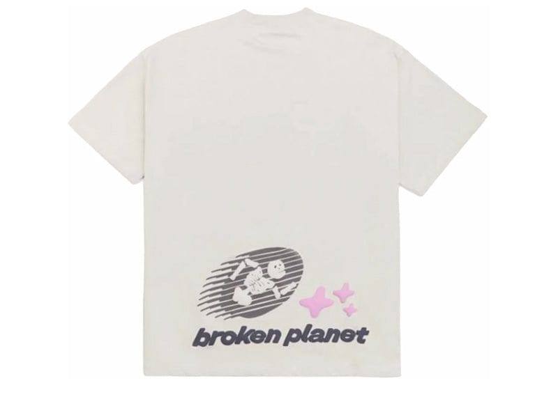 Broken Planet Cosmic Speed T-shirt Bone White