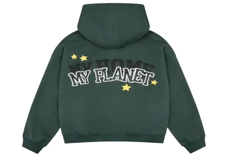 Broken Planet Market My Planet Zip Up Hoodie Emerald Green