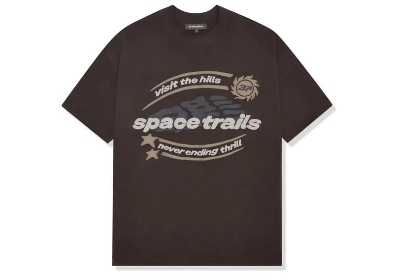 Broken Planet Space Trails T-shirt Mocha Brown