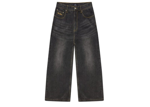 Broken Planet Wide Leg Denim Jeans Washed Black