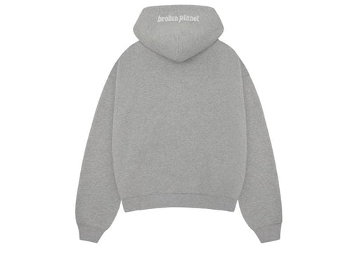 Broken Planet Zip Up Hoodie Heather Grey