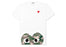 CDG Play Camouflage Edge Heart T-shirt White