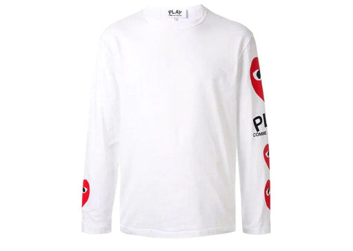 Play Comme des Garçons Big Heart Long Sleeve (White)