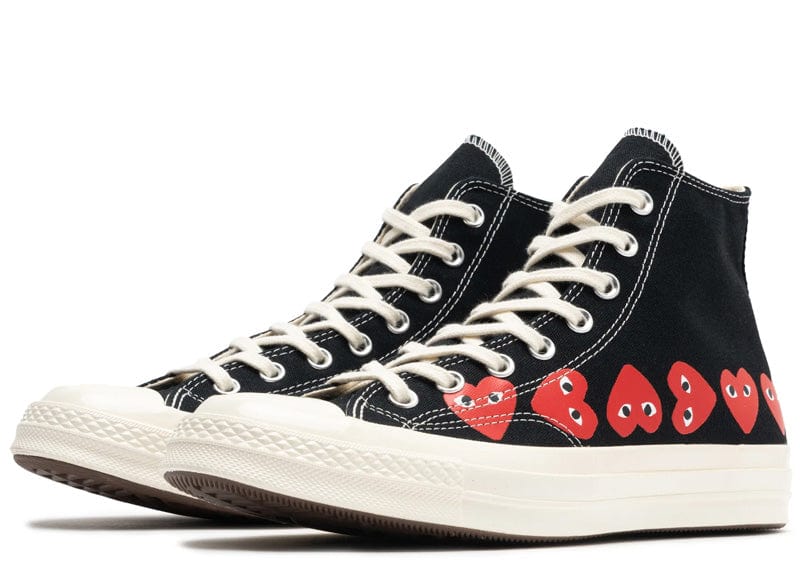 Converse x Comme des Garçons PLAY Chuck 70 Multi Heart High Top black