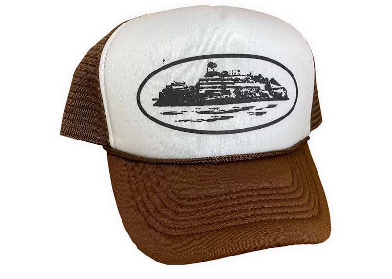 Corteiz Alcatraz Trucker Hat Cocoa