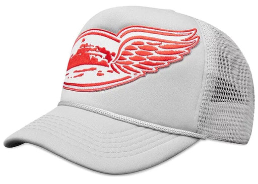 Corteiz Alcatraz Wing Trucker Hat Grey/Red/White