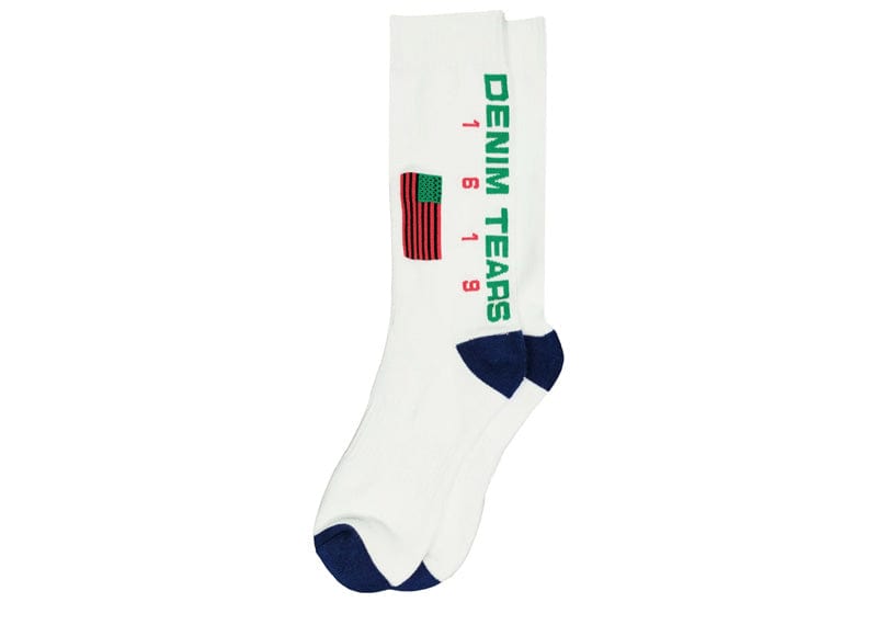 Denim Tears 1619 Pan African Flag Sock White